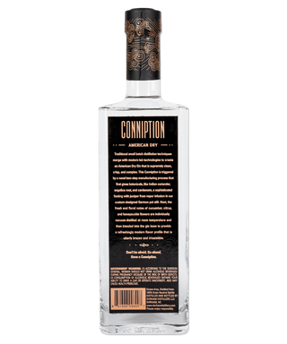 Conniption American Dry Gin - Back.