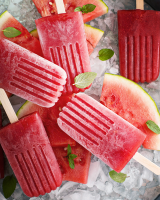 Watermelon Gin-Mojito Boozy Popsicle