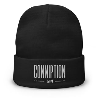 Embroidered Conniption Gin Beanie (Black)